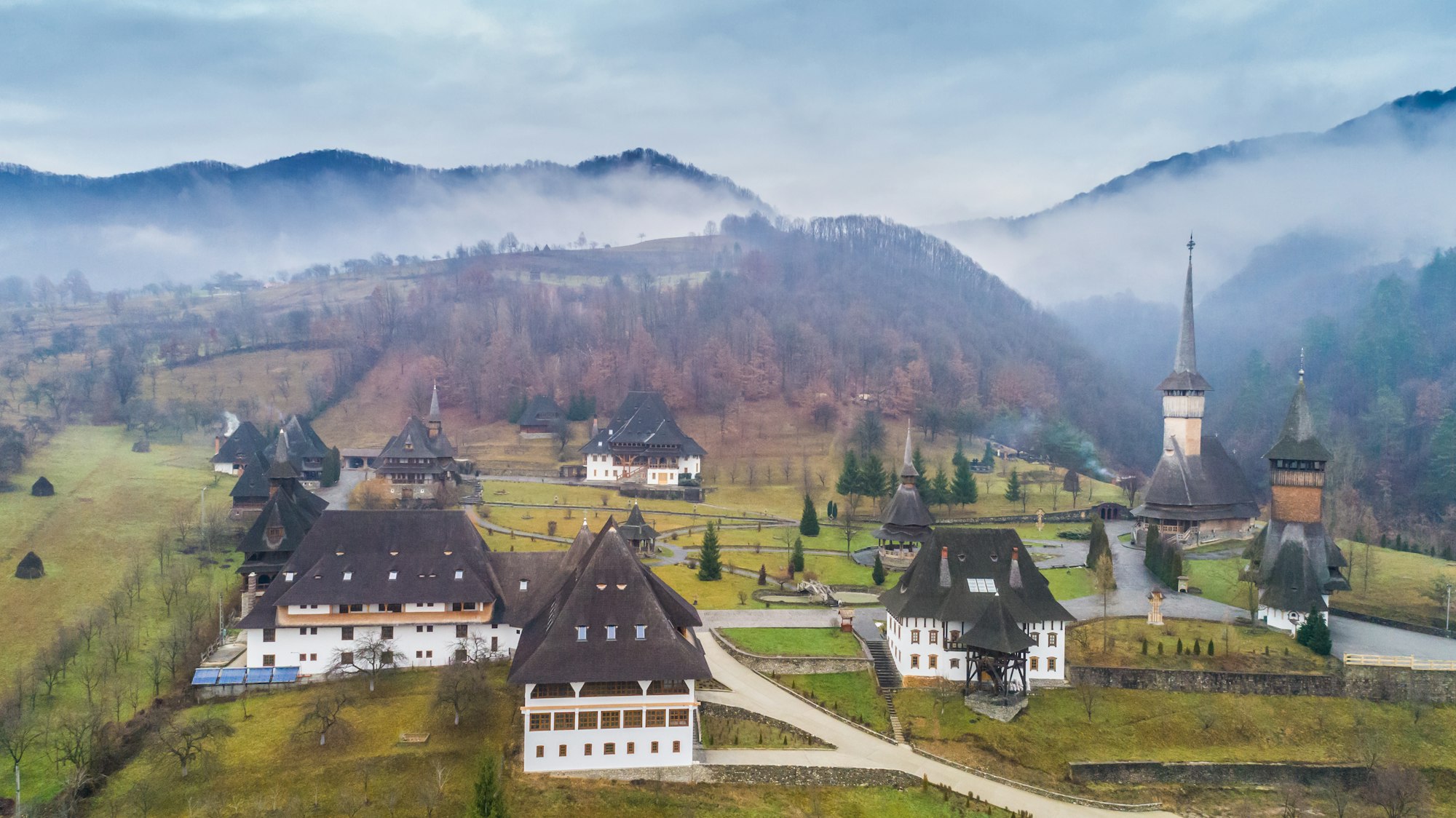 Barsana Monastery in Maramures, Romania.